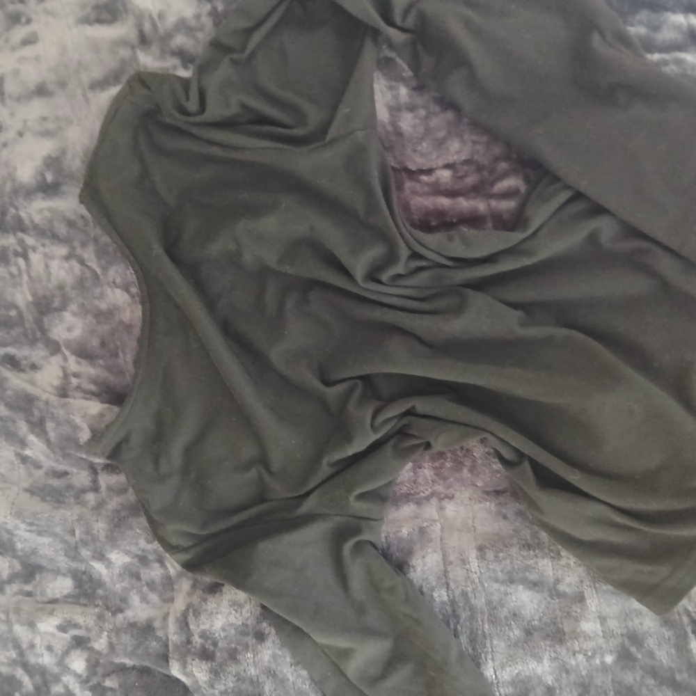 Dark Green Long Sleeve Top